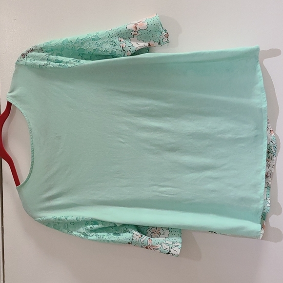 Van Heusen floral shirt elbow length lace sleeve L - Picture 5 of 6